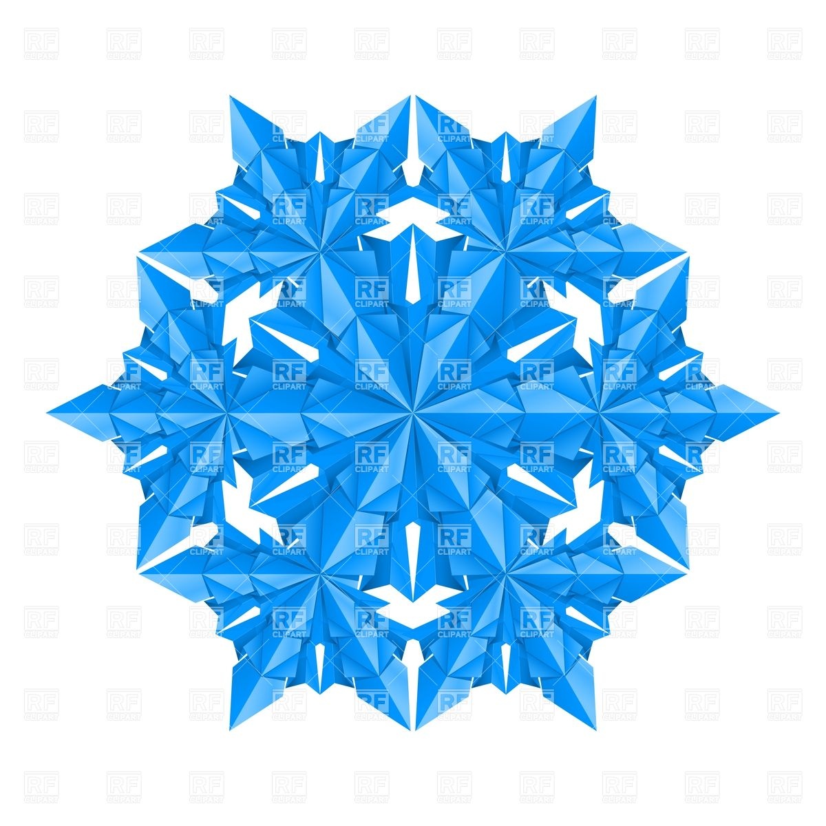 1200x1200 Blue Ornate Paper Snowflake Vector Image Vector Artwork Of