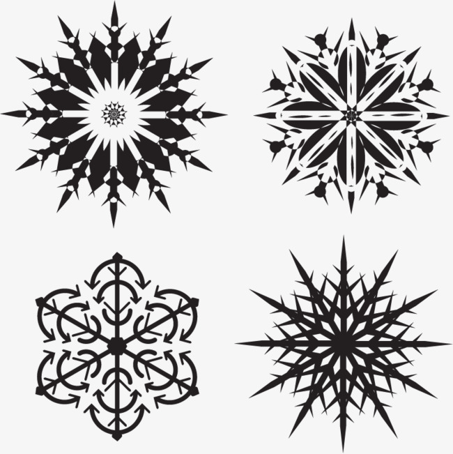 650x651 Vector Snowflakes, Snowflake, Vector Free Download, Black Png And