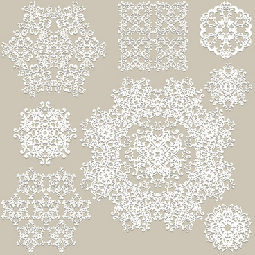 368x368 White Lace Ornaments Snowflake Vectors Png Images, Backgrounds And
