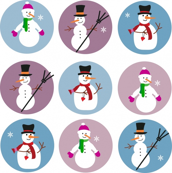 595x600 Cute Snowman Vector Free Vector In Encapsulated Postscript Eps