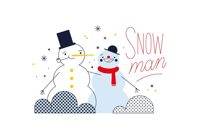 700x490 Snowman Free Vector Art