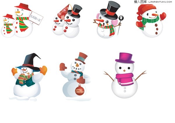 600x423 Cute Christmas Snowman Vector Material My Free Photoshop World