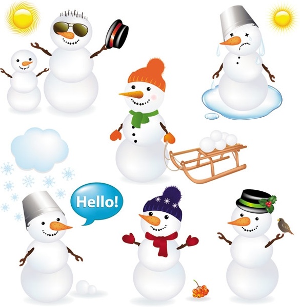 585x600 Cute Snowman Vector Free Vector In Encapsulated Postscript Eps