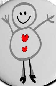 190x292 Storyt Cute Smiley Snowman Vector Art Large Button