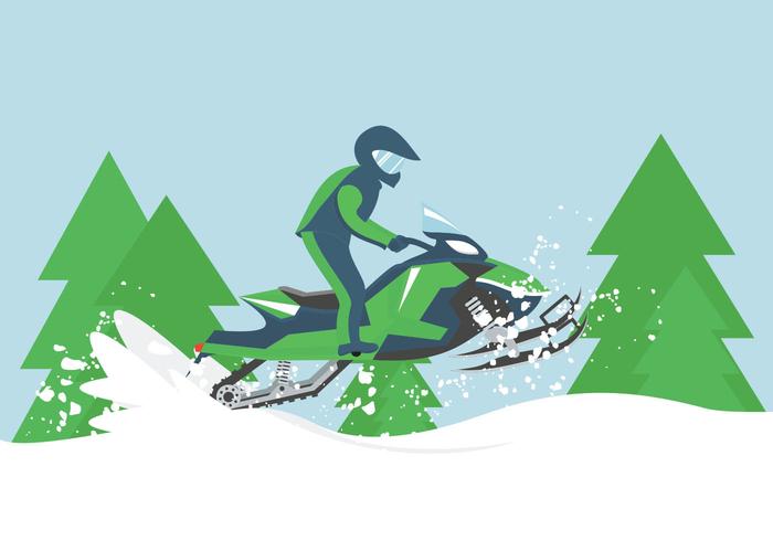 700x490 Snowmobile Illustration