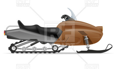 400x240 Snowmobile For Snow Ride Vector Image Vector Artwork Of