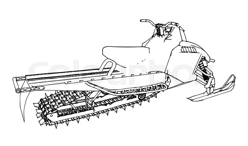 800x471 Snowmobile. Vector Illustration In A Hand Made Style. Types Of