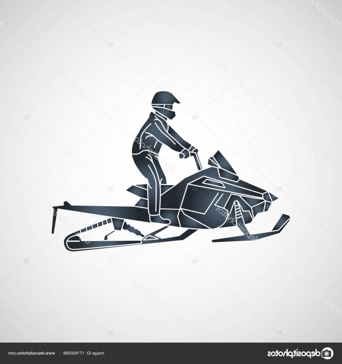 1155x1228 Stock Illustration Snowmobiling Vector Logo Icon Illustration