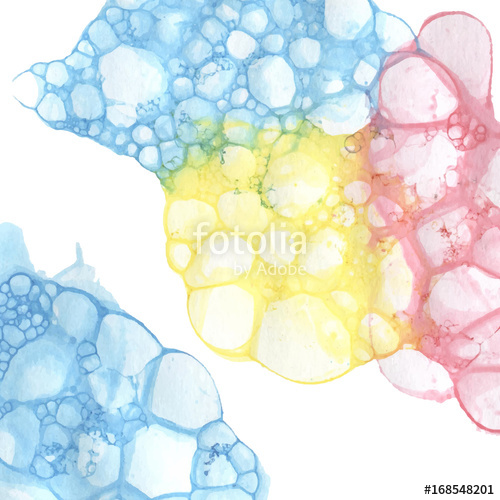 500x500 Vector Illustration Suds. Watercolor Soap Bubbles.vector, Colorful