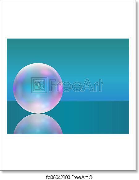 450x580 Free Art Print Of Frame With Transparent Realistic Soap Bubble