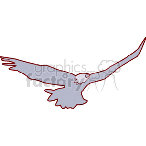 300x300 Royalty Free Gray Silhouette Of Soaring Eagle 130377 Vector Clip