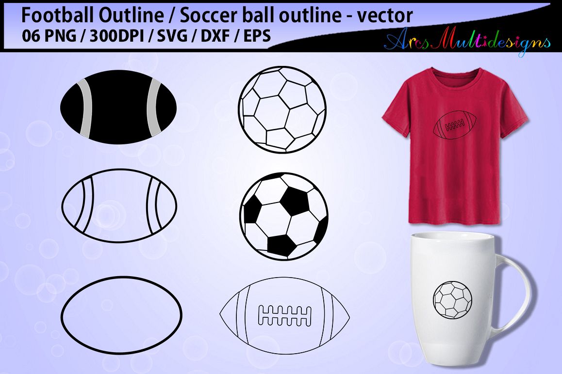 1158x772 Football Outline Football Silhouette Design Bundles