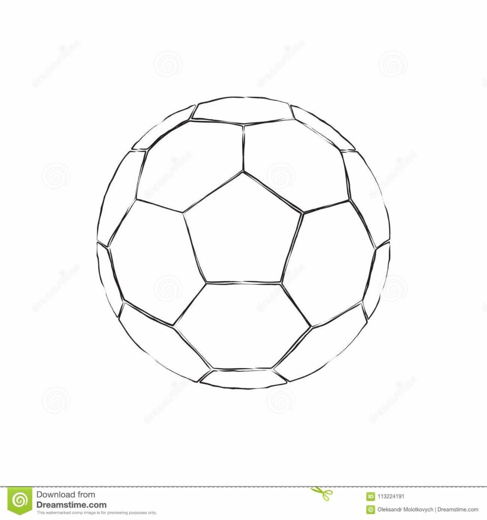 958x1024 Soccer Ball Outline Vector 6