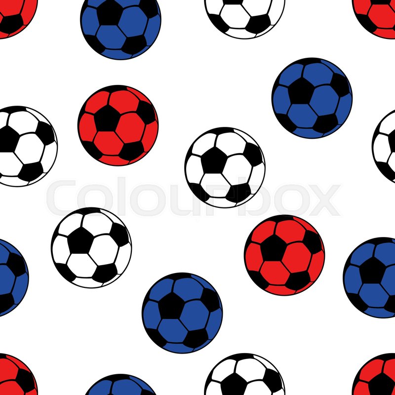 800x800 Football Balls Seamless Pattern, Vector Sport Background. White