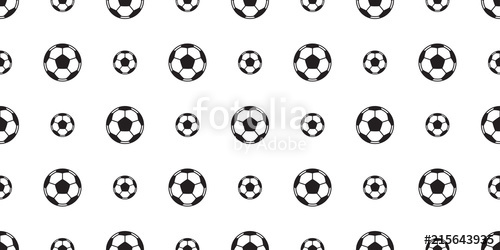 500x250 Soccer Ball Seamless Pattern Vector Football Tile Background