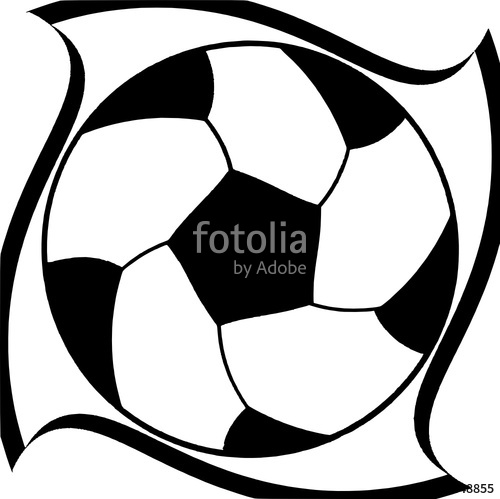 500x499 Dynamic Soccer Ball Pattern In A Black Spirals Stock Image And