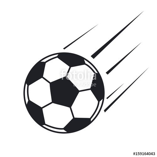 500x500 Flying Soccer Ball. Vector Illustratio Stock Image And Royalty