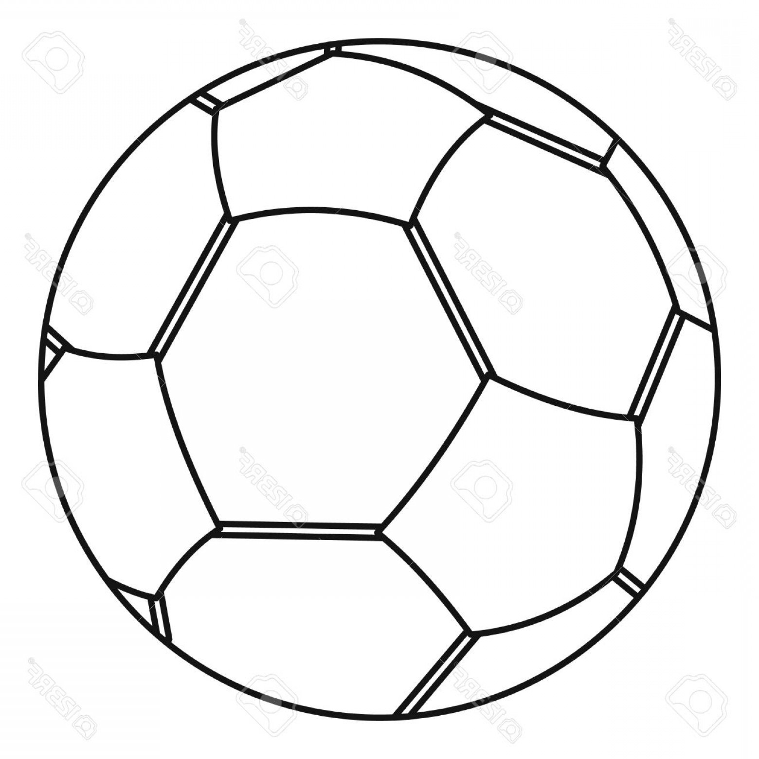 1560x1560 Photostock Vector Soccer Ball Icon Outline Illustration Of Soccer