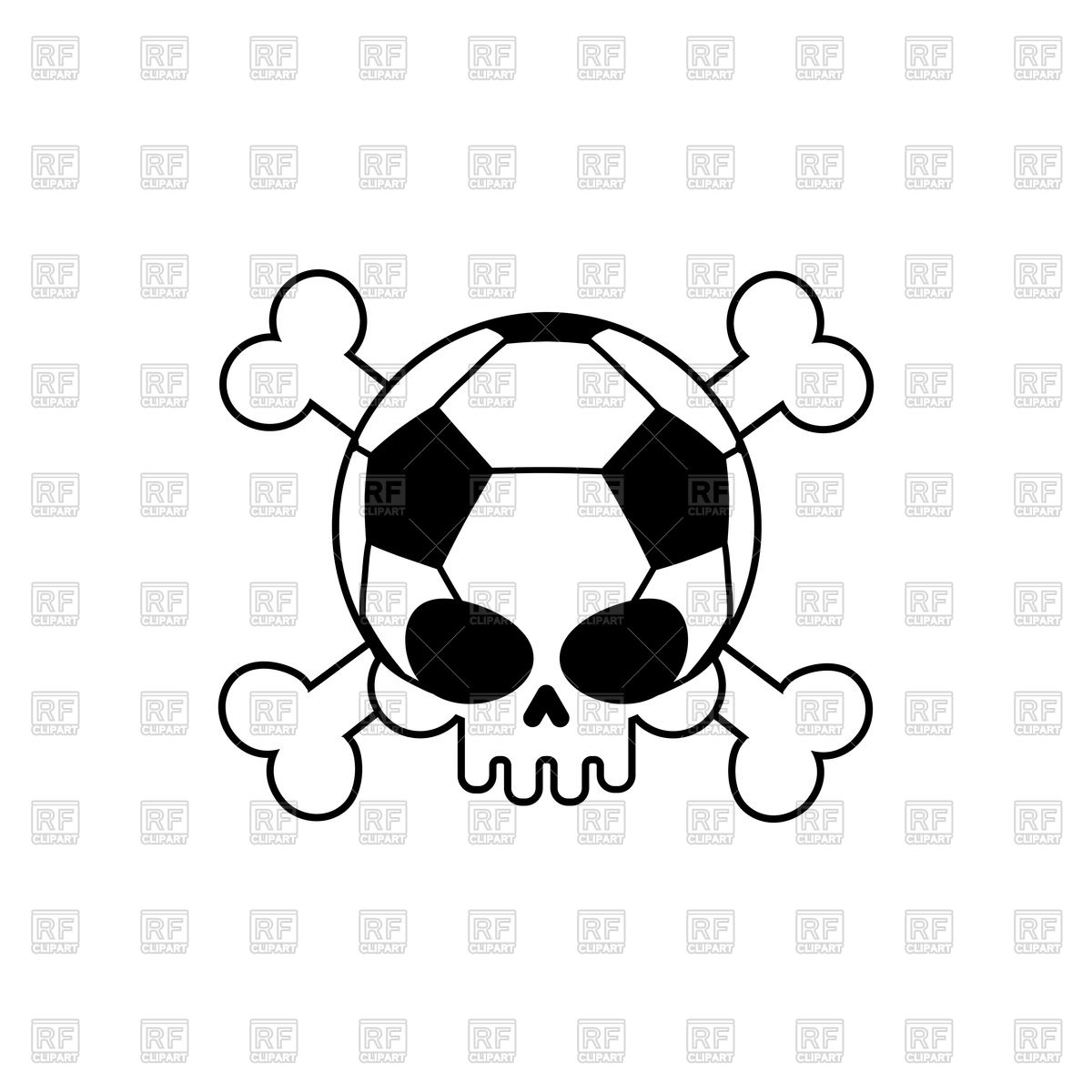 1200x1200 Skull Soccer Ball Vector Image Vector Artwork Of Conceptual