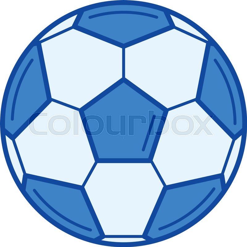 800x800 Soccer Ball Vector Line Icon Isolated On White Background. Soccer
