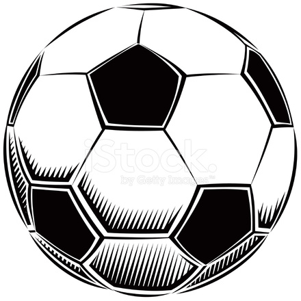 440x440 Soccer Ball Vector Illustration Stock Vector