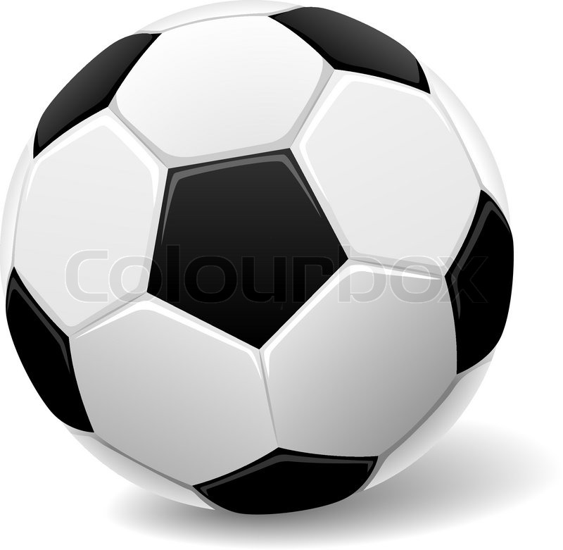 800x781 Black And White Classic Soccer Ball Vector Illustration. Stock