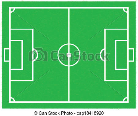 450x377 Soccer Field .vector,eps10 Vector Illustration