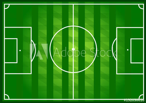 500x354 Soccer Field. Vector Illustration