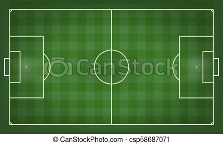 450x291 Soccer Field. Vector Illustration.