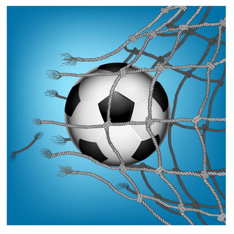 750x748 Soccer Goal Breaking Through The Net Free Vector 4vector