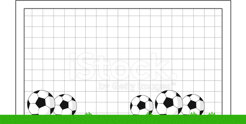 800x403 Cartoon Soccer Goal Stock Vector