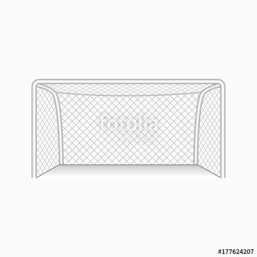 500x500 Football Or Soccer Goal. Vector Illustration. Stock Image And