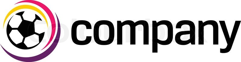 800x206 Football Soccer Ball Logo Stock Vector Colourbox