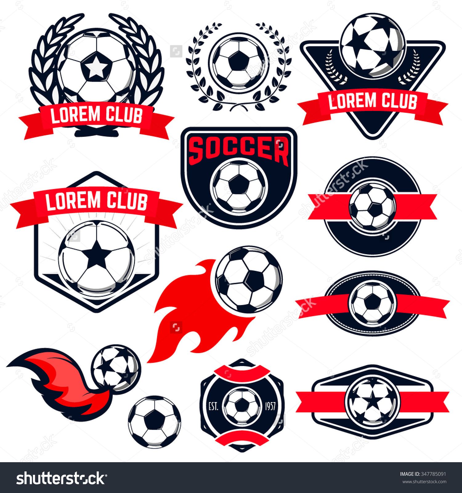 1500x1600 Set Of Soccer Logos, Badges And Design Elements. Collection Symbol