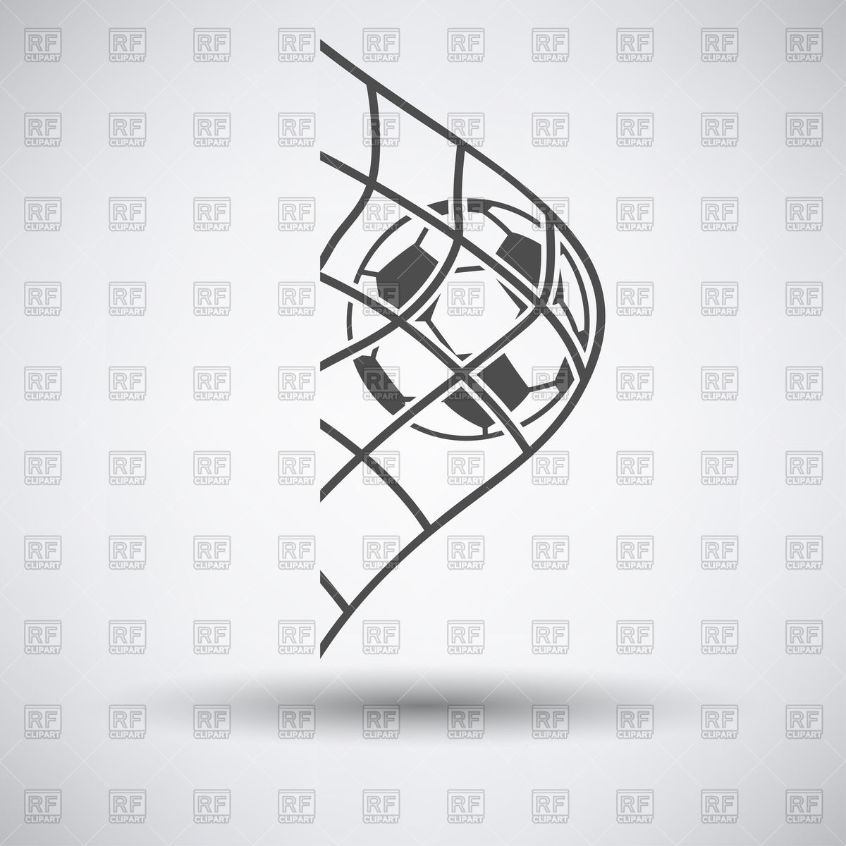 1200x1200 Illustration Of Soccer Ball In Net Vector Image Vector Artwork