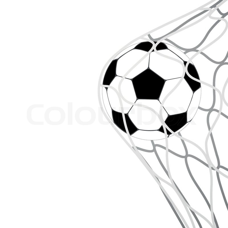 800x800 Isolated Soccer Ball In Goal Net Vector Stock Vector Colourbox