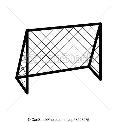 450x470 Isolated Soccer Net Icon. Vector Illustration Design.
