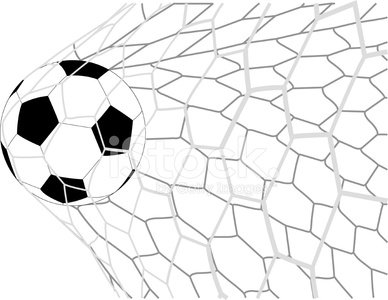 388x300 Soccer Football In Goal Net Vector Stock Vectors