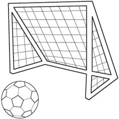 236x236 Collection Of Soccer Net Drawing Easy High Quality, Free