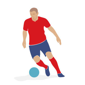 300x300 Soccer Player Vector Image 2