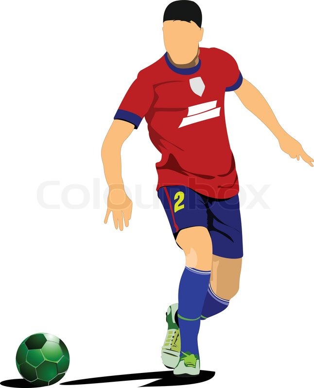 646x800 Soccer Player Poster Vector Illustration Stock Vector Colourbox