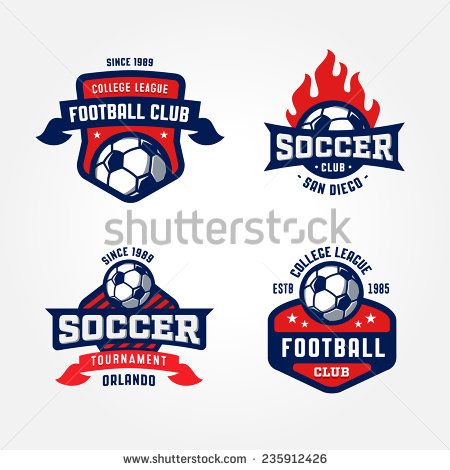 450x470 Set Of Soccer Football Badge Logo Design Templates Sport Team
