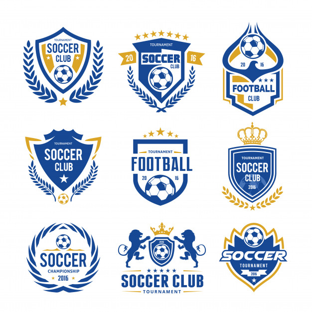 626x626 Set Of Soccer Football Logo Template Vector Premium Download