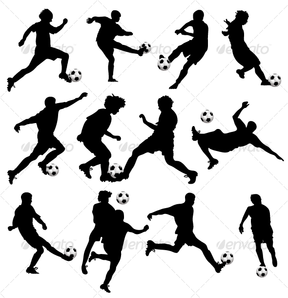590x610 Vector Soccer Silhouettes By Seyyahil Graphicriver
