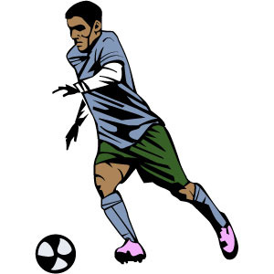300x300 Soccer Player Vector Artwork