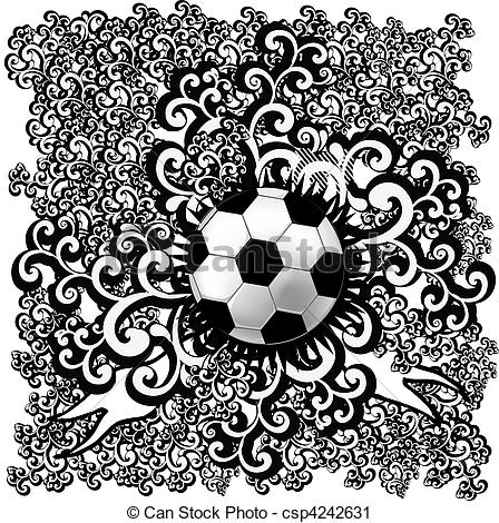 448x470 Abstract Soccer Vector Vector Clip Art