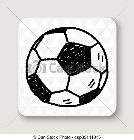 450x470 Doodle Soccer Vector Clip Art