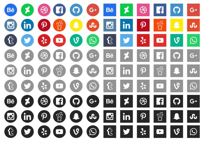 700x490 Social Media Vector Icons