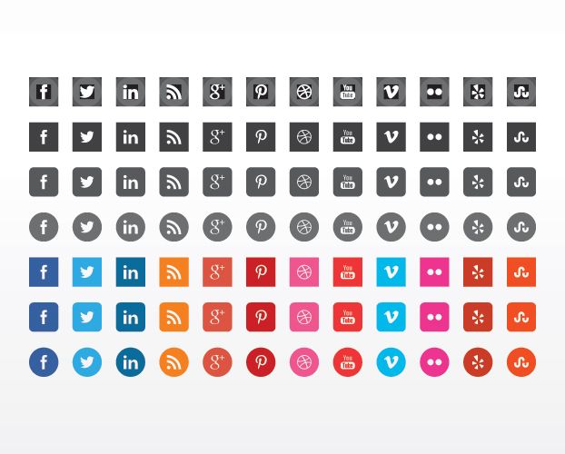 622x500 Free Flat Vector Social Icons Free Icons Social