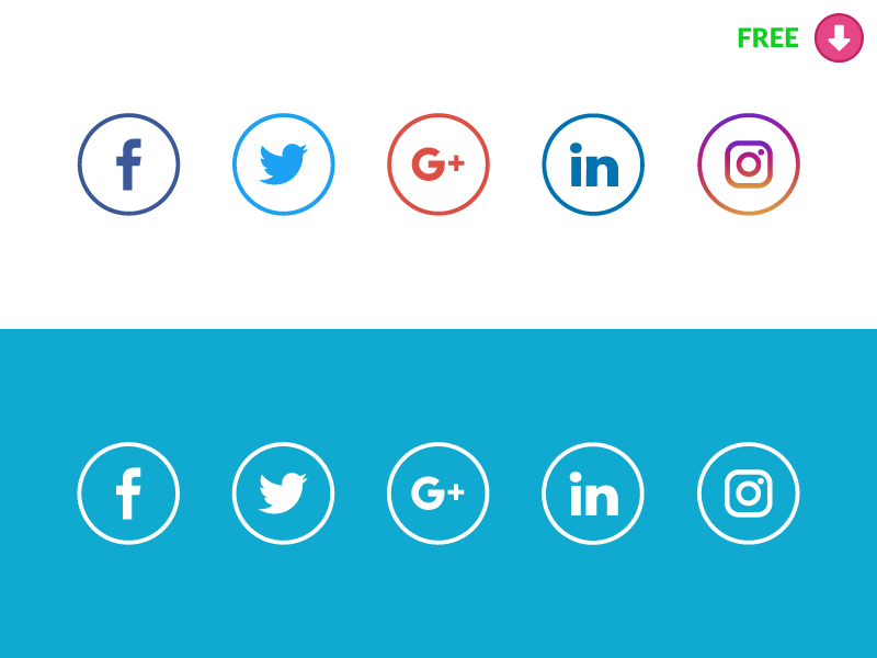 800x600 Social Media Vector Icons